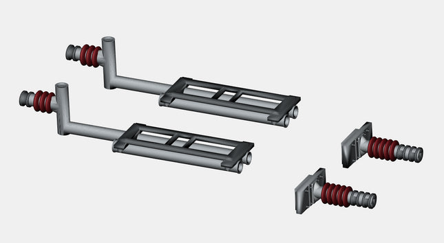 E16-17 - Mk1 OHLE Cantilever Return Conductor Supports for Type B/C Cantilever Structures (OO Gauge)