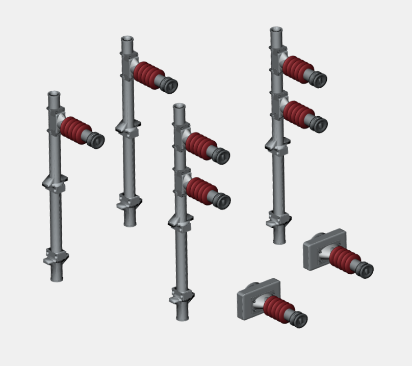 E11-6 - N-Gauge OHLE - Mk1 Return Conductor Wire Supports Kit for Type ...