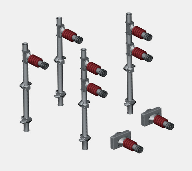 E11-6 - N-Gauge OHLE - Mk1 Return Conductor Wire Supports Kit for Type A or B Structures