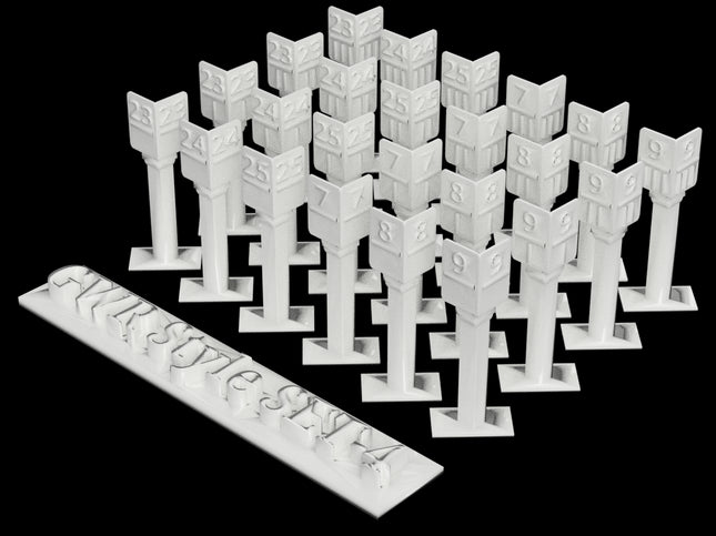 Mile posts - Great Western Railway (GWR) style- O Gauge (Pack of 24)