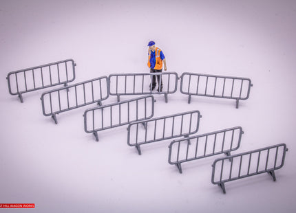 Pedestrian Safety Barriers - OO Gauge (8 Pieces)