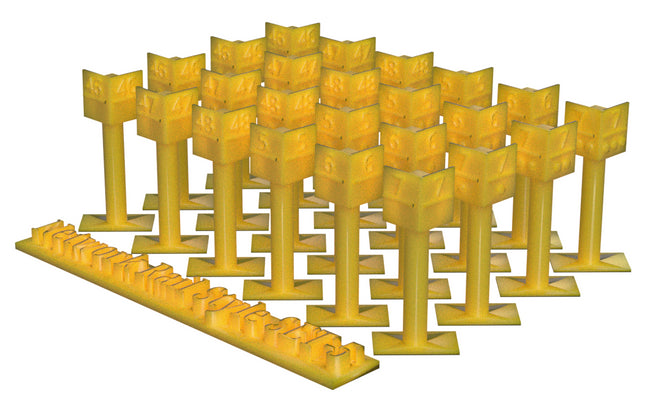 Mile posts - BR / Network Rail style - TT:120 Scale (Pack of 24)