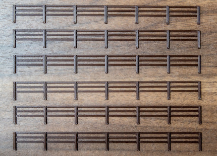 Wooden Fencing - Brown - OO Gauge (900mm)