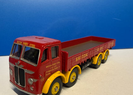 OO Gauge - Lledo Trackside 1:76 scale diecast Leyland 8-wheel dropside lorry in the "Briton Ferry Steel" livery.