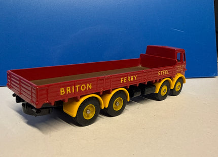 OO Gauge - Lledo Trackside 1:76 scale diecast Leyland 8-wheel dropside lorry in the "Briton Ferry Steel" livery.