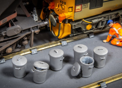 Household/Workshop Metal Waste Bins - OO Gauge (Pack of 6)