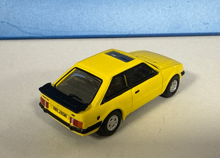 OO Gauge - Ford Escort XR3i Prairie Yellow - Oxford 1/76 Scale