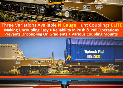 Hunt Magnetic Couplings ELITE - N Gauge - Starter Pack - 15 Pairs Various Lengths