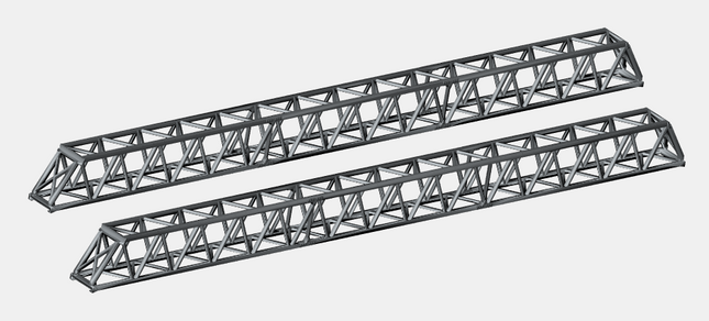 E11-9 - N-Gauge OHLE - Mk1 Additional 97mm Spans (Pack of 2) for Type B Platform Structures