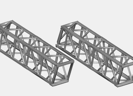 E16-10 - Mk1 OHLE Type A 55mm Span Extensions (Pack of 2) for Type A,B,C & E Structures (OO Gauge)