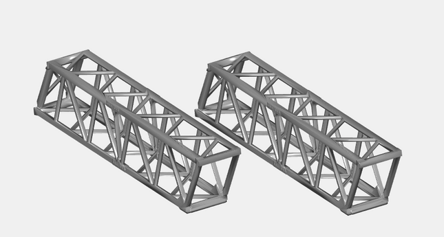 E16-10 - Mk1 OHLE Type A 55mm Span Extensions (Pack of 2) for Type A,B,C & E Structures (OO Gauge)