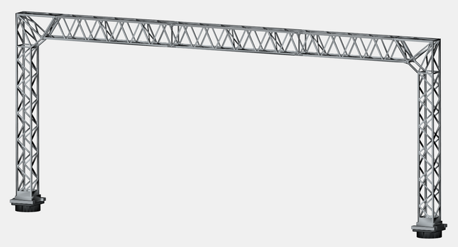 E16-13 - Mk1 OHLE Type B Platform Structure Kit - 2 Lattice Masts with 2-Track 190mm Span (OO Gauge)