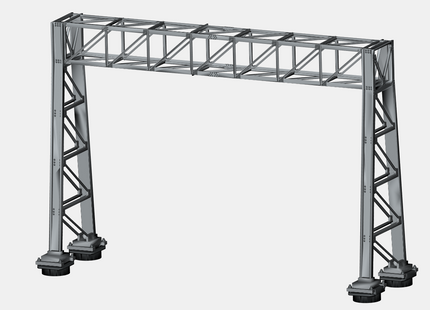 E16-62- Mk1 OHLE Type F Anchor Portal Kit - 2 Masts with 2-Track 130mm Span (OO Gauge)