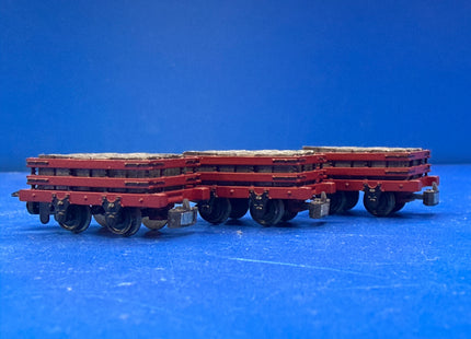 Bachmann 009 Narrow Gauge Triple Pack 4 Wheel Slate Wagons With Loads (1021)
