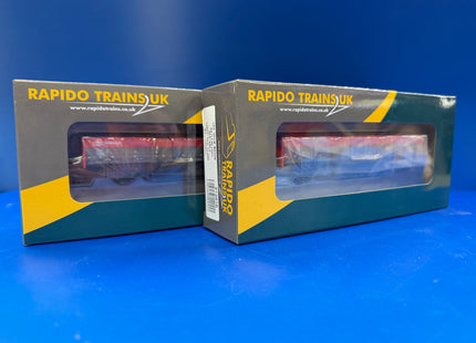 Rapido OAA Open Wagon Set of 2 - Railfreight Red & Grey - 100020 & 100004.  (1030)