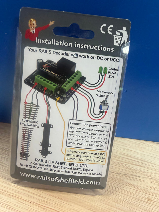 Rails connect surface mounted point motor