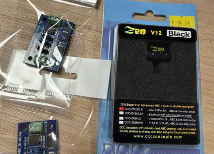 Dcc concepts ZEN black 8 Pin Decoder and 2 ABC Shuttle Boards