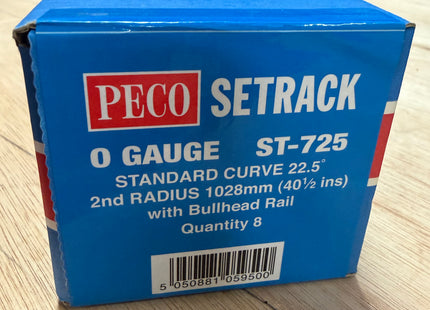 Peco Settrack ST 725 2nd radius Curves Box Of 8 Bullhead Rail