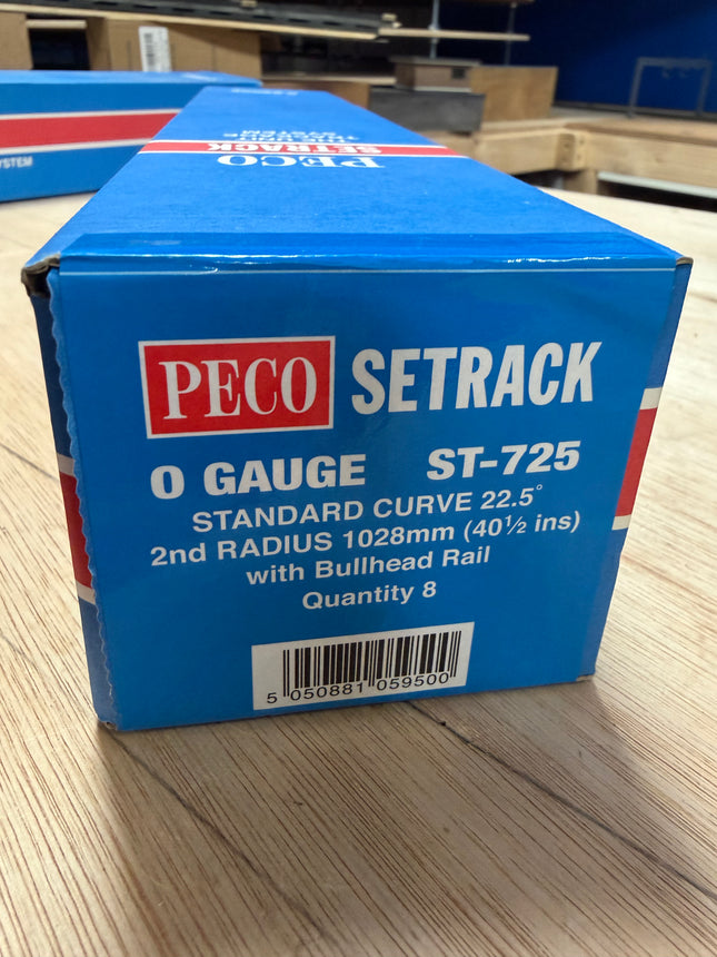 Peco Settrack ST 725 2nd radius Curves Box Of 8 Bullhead Rail