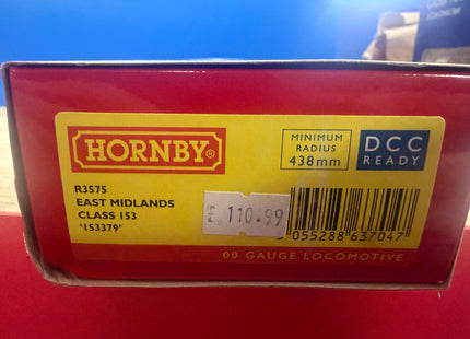 Hornby Class 153 East Midlands Trains 153379 R3575 Dcc fitted missing inner box