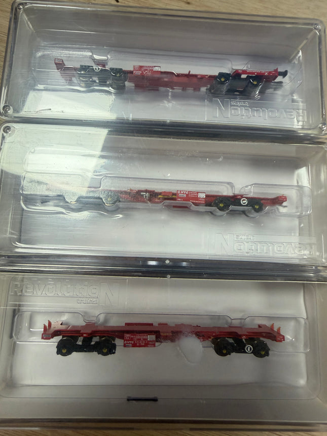 Revolution FWA Ecofret Container Flags N Gauge DB Red triple pack