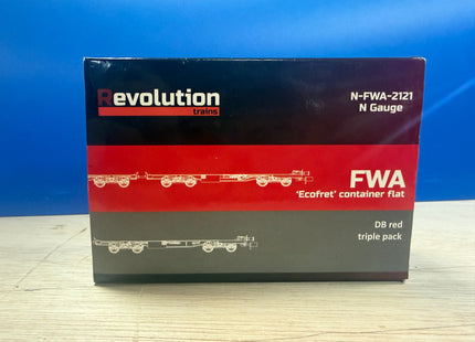 Revolution FWA Ecofret Container Flags N Gauge DB Red triple pack