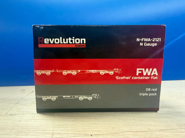 Revolution FWA Ecofret Container Flags N Gauge DB Red triple pack