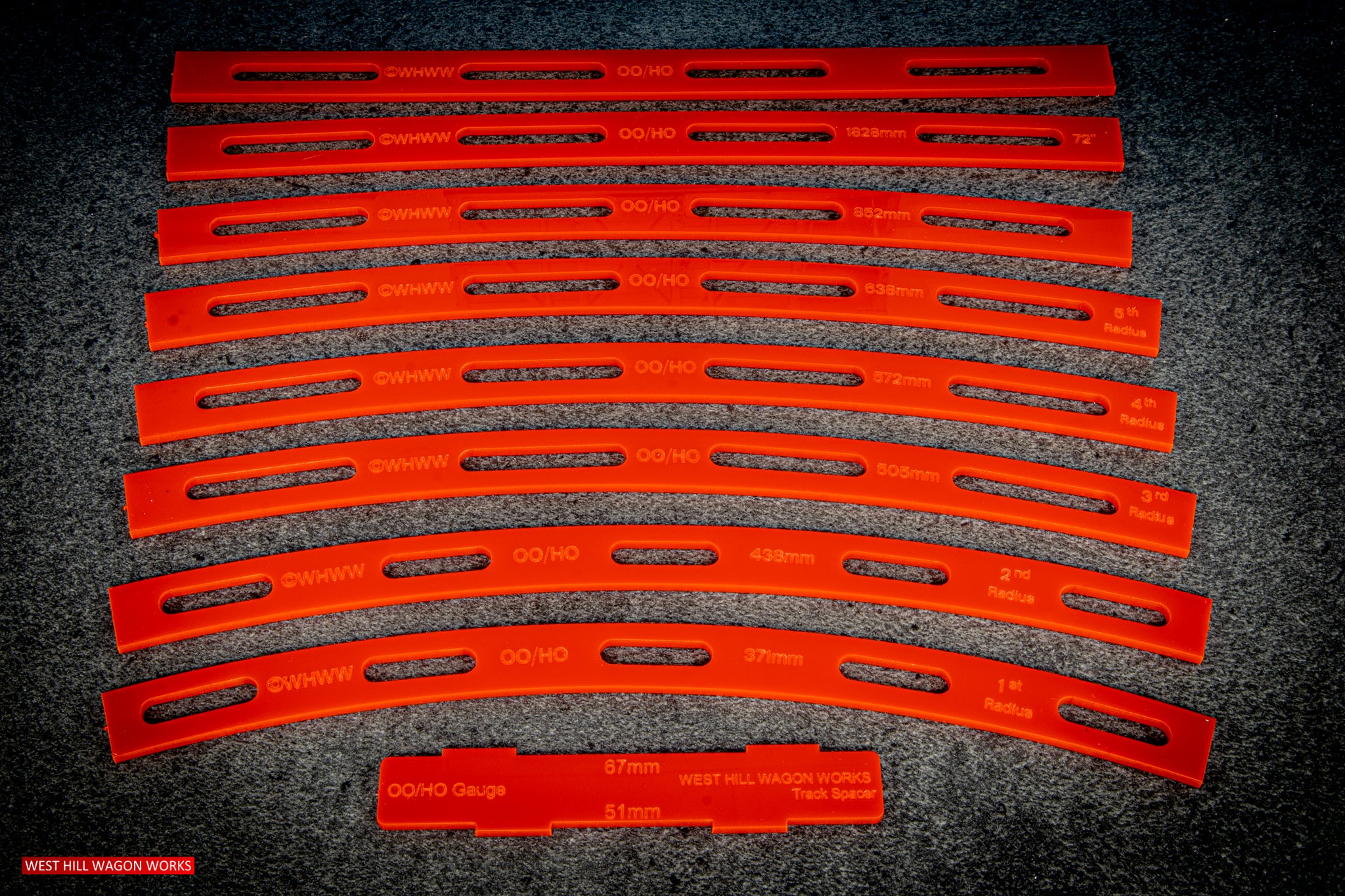 Guide Tralk Set OO/HO Gauge Track Guide Templates - Standard Set (Code 75/83/100 ...