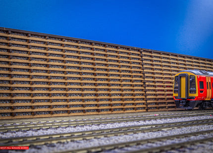 Wooden Crib Tall Retaining Wall Kit 8cm high x 40cm length Kit K53 (OO Gauge)