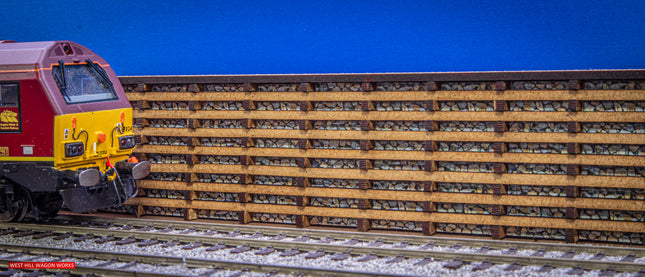 Wooden Crib Retaining Wall Kit 4.3cm high x 40cm length Kit K52 (OO Gauge)