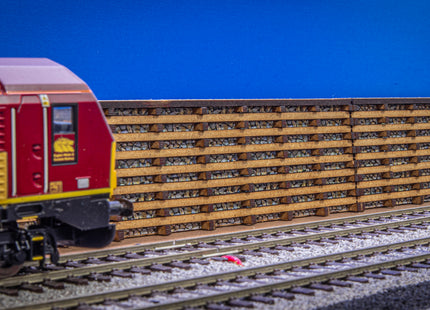 Wooden Crib Retaining Wall Kit 4.3cm high x 40cm length Kit K52 (OO Gauge)