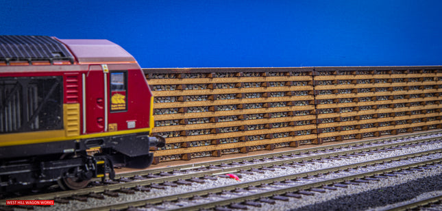 Wooden Crib Retaining Wall Kit 4.3cm high x 40cm length Kit K52 (OO Gauge)