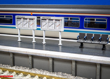 1980s Style Platform Timetable Boards - Pack of 4 - OO Gauge