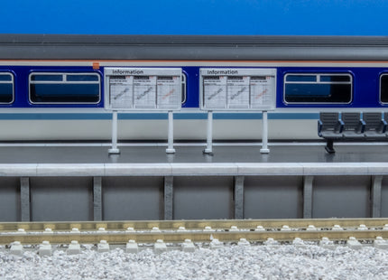 Double Sided Concrete Platform Kit - Straight Sections (2x26cm Sections) OO Gauge