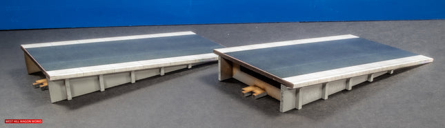 Double Sided Concrete Platform Kit - Platform Ramps (2x13cm Ramps) OO Gauge