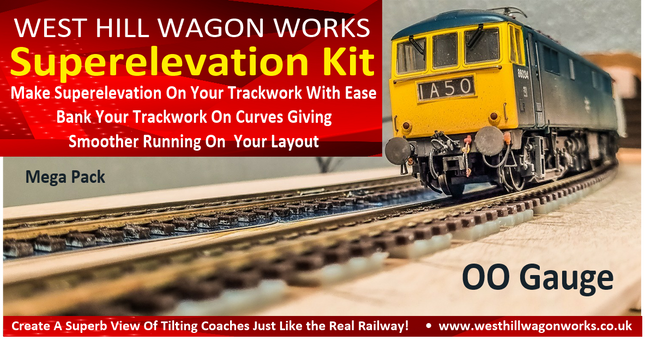 Track Superelevation Kit - Mega Pack - OO Gauge Code 75/100