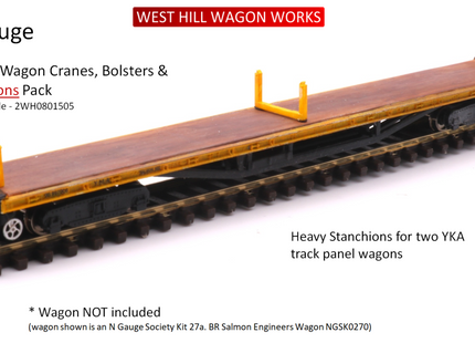 N Gauge Salmon Wagon Cranes, Bolsters and Stanchions Pack for up to 3 Wagons