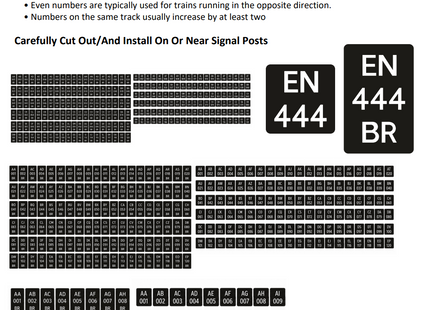 Railway Signal Identification Signs (ID plates) - Free Download