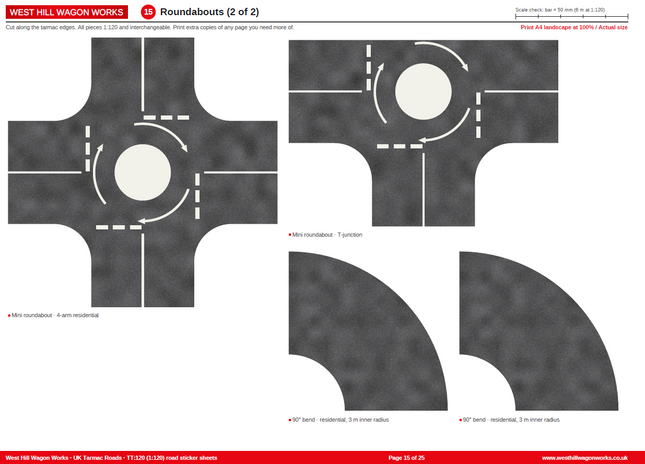 UK Tarmac Roads TT:120 Scale - Free Download