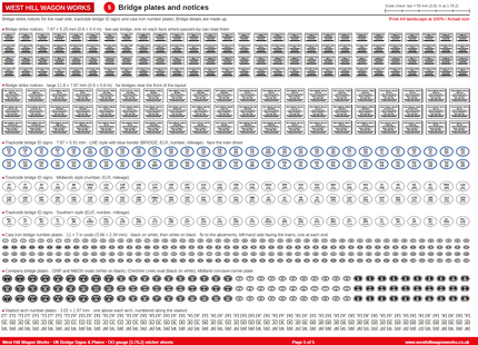UK Bridge Signs & Plates OO Gauge - Free Download