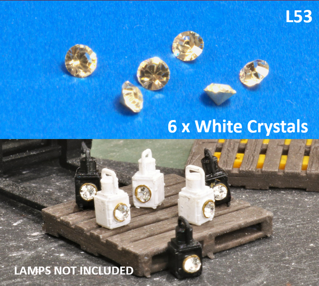 Crystals for Head Lamps (L53) - OO Gauge (Pack of 6)