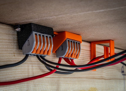 DCC Dropper Bus Quick Clip Connectors Orange/Black (Pack of 4)