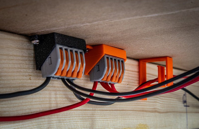 DCC Dropper Bus Quick Clip Connectors Orange/Black (Pack of 4)