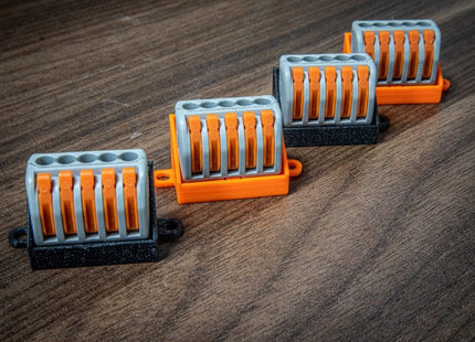DCC Dropper Bus Quick Clip Connectors Orange/Black (Pack of 4)