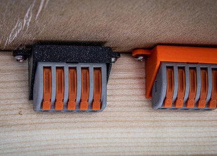 DCC Dropper Bus Quick Clip Connectors Orange/Black (Pack of 4)