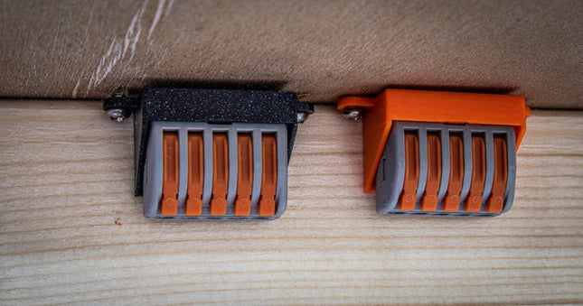 DCC Dropper Bus Quick Clip Connectors Orange/Black (Pack of 4)