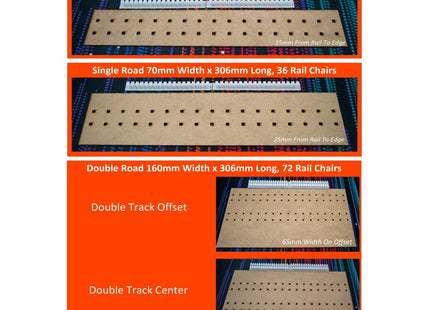 Hardstanding With Rail Chairs - 4 Variations (OO Gauge)
