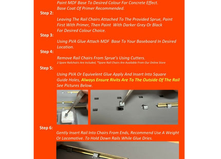 Hardstanding With Rail Chairs - 4 Variations (OO Gauge)